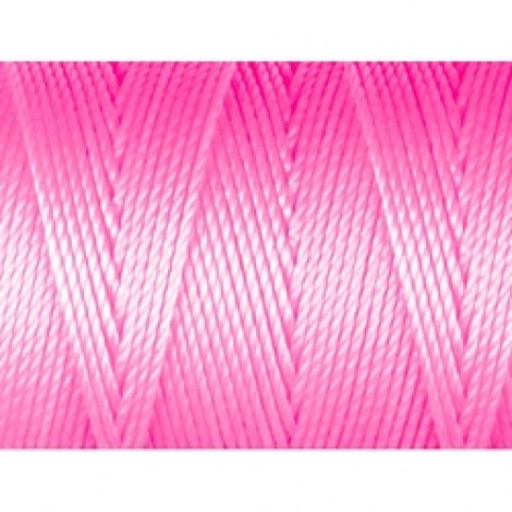 C-Lon #18 Bead Cord - Neon Pink - 86yd
