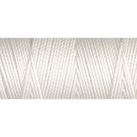 C-Lon 0.3mm Tex 135 Fine Bead Cord - White - 136yd (124m)