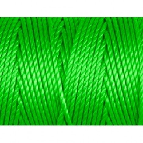 C-Lon 0.9mm Tex 400 Heavyweight Bead Cord - Neon Green  - 39yd (35.6m)