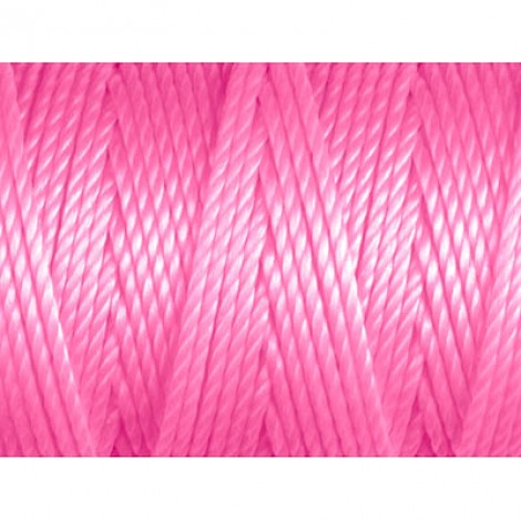 C-Lon 0.9mm Tex 400 Heavyweight Bead Cord - Neon Pink  - 39yd (35.6m)