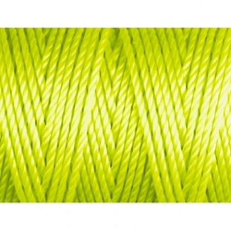 C-Lon 0.9mm Tex 400 Heavyweight Bead Cord - Neon Yellow  - 39yd (35.6m)