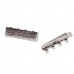 26x7mm Elegant Elements Euro Textured Multi-Strand 4 Hole Clasp - Silver Plated - Each 26x7mm Elegant Elements Euro Textured Multi-Strand 4 Hole Clasp - Silver Plated - Each