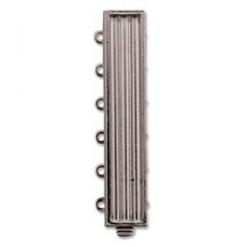 European 6-Strand Rhodium Plated Clasp for Delicas - Each