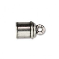 Antique Silver Cord End Caps for 4mm Cord