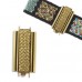10x24mm Gold Plated Beadslide Cross Hatch Clasp - Each
