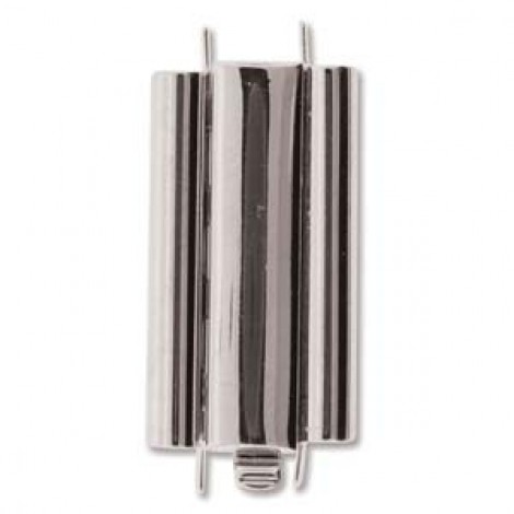 10x24mm Silver Plated Beadslide European Clasp