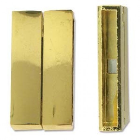 37x19mm Brazilian Bracelet Magnetic Clasps - Gold