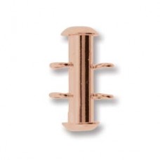 16mm 2-Strand Copper Plated Vertical Loop Slide Clasps - Pack of 2