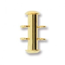 16mm 2-Strand Gold Plated Vertical Loop Slide Clasps