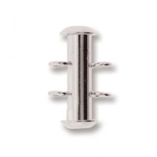 16mm 2-Strand Silver Plated Vertical Loop Slide Clasps