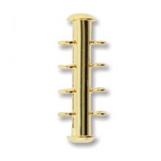 26mm 4-Strand Gold Plated Vertical Loop Slide Clasps