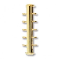 31mm 5-Strand Gold Plated Vertical Loop Slide Clasps