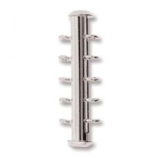 31mm 5-Strand Silver Plated Vertical Loop Slide Clasps