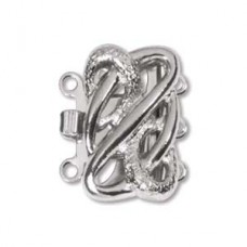 13x17mm 3-Strand Silver Plated Celtic Clasp