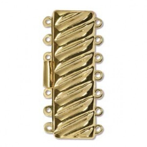7 Strand 18x40mm European Quality Gold Plated Clasp
