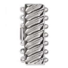 7 Strand 18x40mm European Quality Silver Plated Clasp