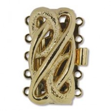 25x12mm 5-Strand Gold Plated Celtic Clasp