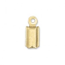 Gold Fold-Over Cord End Crimp for 2mm & above cords - Pack of 10