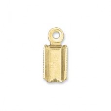 Gold Fold-Over Cord End Crimp for 2mm & above cords