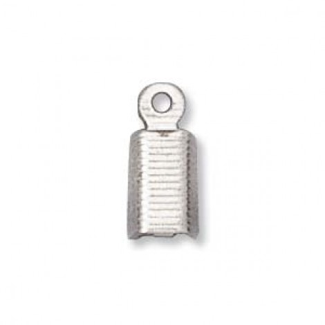 Silver Fold-Over Cord End Crimp for 2mm & above cords