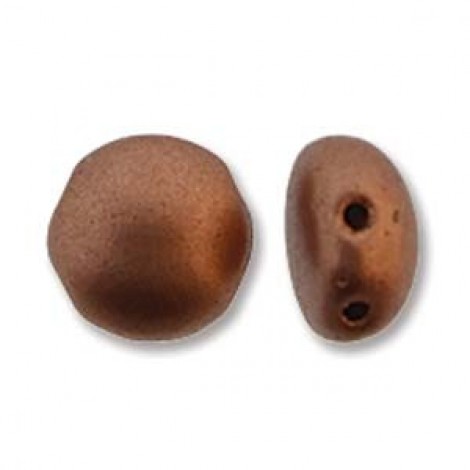 8mm Cz 2-Hole Candy Beads - Vintage Copper - Pack of 20 8mm Cz 2-Hole Candy Beads - Vintage Copper - Pack of 20