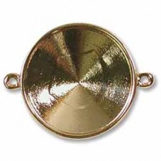 12mm 2-Loop Rivoli 1122 Connector Bezel - Gold - Each