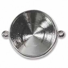 14mm 2-Loop Rivoli 1122 Connector Bezel - Silver - Each