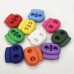 20x20x5mm Plastic Cord Lock Toggle Clips  - Assorted Colours - Pack of 10