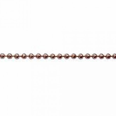 2.4mm Raw Copper Plated Ball Chain