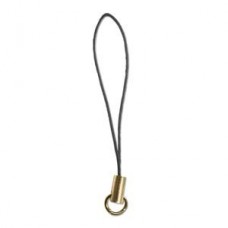 Cell Phone Strap w-Jumpring - Gold Plated