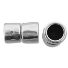 11x14mm (10mmID) Ant Silver Magnetic Hammered Clasp Set