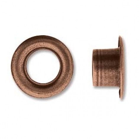 1/4in Eyelets - Antique Copper Plate - Pack of 24