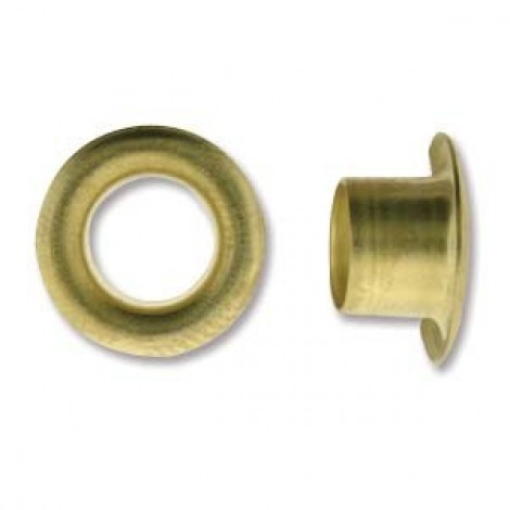 1/4in Eyelets - Brass Plate - Pack of 24