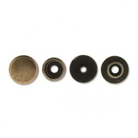 Line 20 (3/16in) Snap Fasteners - Ant Brass - 8 Sets