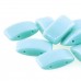 9x17mm Czech Glass 2-Hole Carrier Beads - Turquoise Green - Per 15 beads