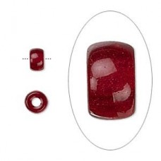 6mm Czech Pony Beads - Ruby Red - Pack of 20
