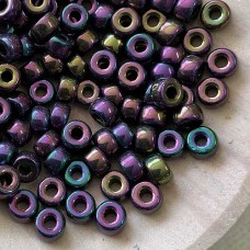 6mm Czech Pony Beads - Purple Iris - Pack of 20