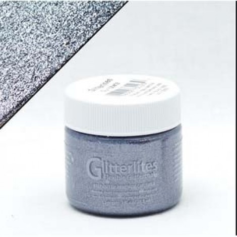 Glitterlites Leather Paint - 1oz - Gunmetal