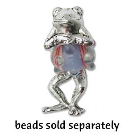 Frog Bead Critter - Antique Silver Frog Bead Critter - Antique Silver