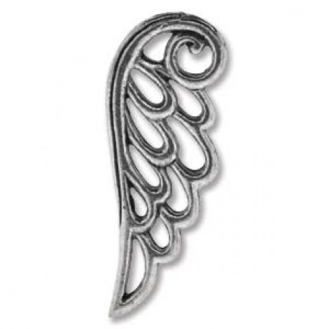 25x9.5mm Antique Silver Wing Charm
