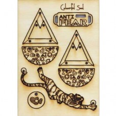 Colourful Soul Wood Jewelry Pop-Outs by Vintaj - 2.7x3.8in Jungle Tigress Panel