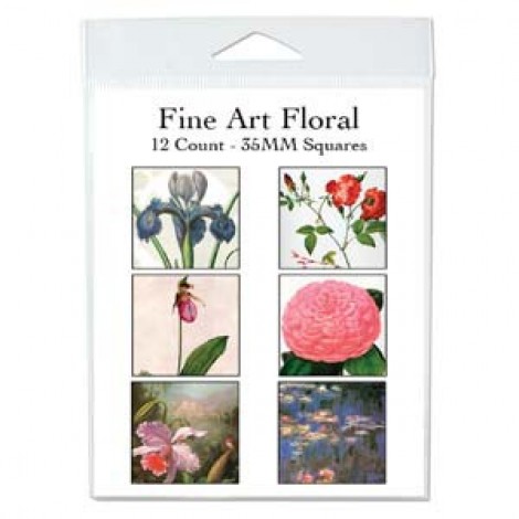 35mm Flowers in Art Square Collage Sheet - 12 images 35mm Flowers in Art Square Collage Sheet - 12 images