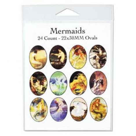 22x30mm Mermaids Oval Collage Sheet - 24 images