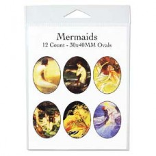 Mermaid 30x40mm Oval Collage Sheet - 12 images