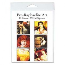 35mm Pre-Raphaelite Art Square Collage Sheet - 12 images