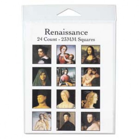 Renaissance 23mm Square Collage Sheet - 24 images