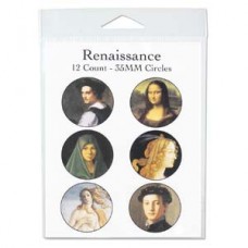 35mm Renaissance Art Circle Collage Sheet - 12 images
