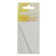 Beadsmith Twisted 2.5" (63mm) Wire Needles - Fine - Pack of 10