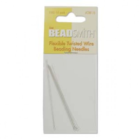 Beadsmith Twisted 2.5" Wire Needles - Fine - Pack of 10
