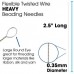 Beadsmith Basic Elements Twisted 2.5" Wire Needles - Heavy - Pack of 50